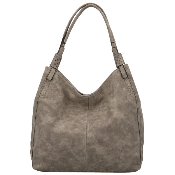 Trendy dámská koženková kabelka na rameno Sheryl, khaki