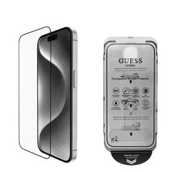 Guess Tvrzené Sklo 2.5D pro iPhone 16 Black (57983122354)