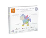 Orange Tree Toys Dřevěné puzzle s čísly - Jednorožec