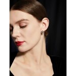 Elegantní perlové náušnice se zirkony Claudia, Zlatá