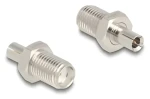 DeLock stříbrná / Adaptér SMA (F) - TS9 (M) / pozlacené kontakty / 50 Ohm (90108)