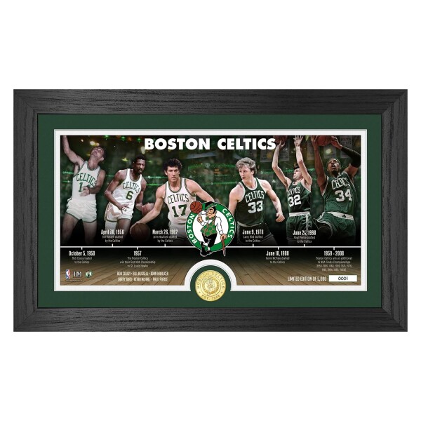 Obraz Boston Celtics NBA Vintage Timeline Bronze Coin