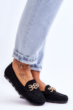 Dámské semišové mokasíny Černá Sorento 37