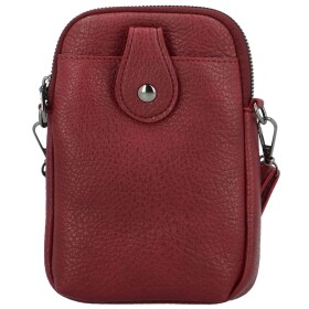 Trendy dámská koženková crossbody kapsa Asirys, vínová