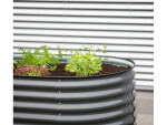 Kovový vyvýšený záhon – Grow Faster (d. 240 cm x š. 80 cm x v. 82 cm), černý