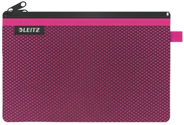 Leitz WOW růžová / Dvojitá textilní kapsa / Velikost L / Síťovina, nylon / 230 × 150 mm (40130023)