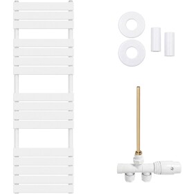 CERANO Koupelnový radiátorový set Claude - ústřední vytápění - boční jednobodové připojení - 767W - bílá matná - 1600x500 mm