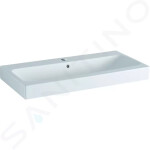 GEBERIT - iCon Umyvadlo 600x485 mm, s přepadem, otvor pro baterii, KeraTect, bílá 124060600