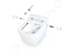 GEBERIT - Kombifix Modul pro závěsné WC s tlačítkem Sigma30, bílá/lesklý chrom + Tece One - sprchovací toaleta a sedátko, Rimless, SoftClose 110.302.00.5 NT5