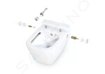 GEBERIT - Duofix Modul pro závěsné WC s tlačítkem Sigma50, alpská bílá + Tece One - sprchovací toaleta a sedátko, Rimless, SoftClose 111.355.00.5 NT8