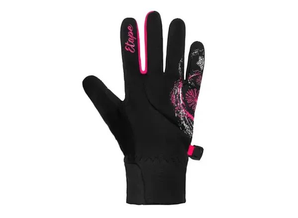 Etape Puzzle dětské rukavice černá/růžová vel. 9-10