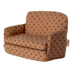 Maileg Rozkládací pohovka pro myšky Maileg Dots, béžová barva, textil