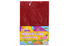 Pěnová guma A4 20x30 cm glitter, samolepící 10 ks