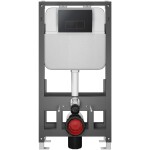 CERANO - Kompletní WC set Basic/Cesso - černá matná - WC tlačítko Modulo/Černá - volně stojící - předstěnová instalace - 49x36 CER-8050BD86367