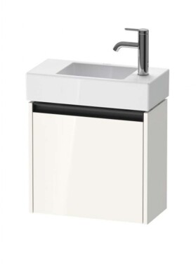 DURAVIT - Ketho.2 Umyvadlová skříňka 44x48x24 cm, 1 dvířka, panty vpravo, lesklá bílá K25072R22220000