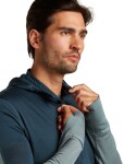 ICEBREAKER M 200 Realfleece Descender LS Zip Hoodie, Abyss/Blue Ash velikost: M