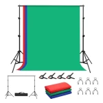 Puluz PKT5204 / Sada fotografického pozadí / stativ 2x2m / 3 pozadí 1,6x2m / přepravní taška (PKT5204)