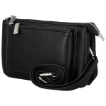Trendy dámská koženková crossbody kabelka Aksila, černá