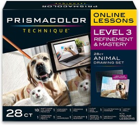Prismacolor Prismacolor, 2154393, Technique Level 3, pokročilá sada pro realistickou kresbu zvířat, 28 ks