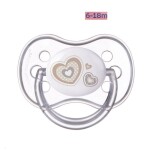 Canpol babies Dudlík 6-18m silikonový symetrický NEWBORN BABY - béžový