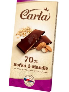 Carla hořká čokoláda s praženými mandlemi 80g