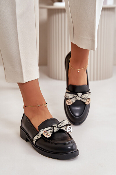 Kožené Dámské Polobotky Mokasíny Černé S.Barski HY42-330 41