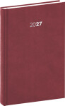 NOTIQUE Diář 2027: Balakon - bordó, denní, 15 x 21 cm