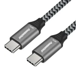 PremiumCord USB-C černá / Datový kabel / USB 3.2 Gen 1 / 5 Gbit/s / bavlněný oplet / 1 m (ku31ct1)
