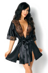 Dámský župan Delight dressing gown - BEAUTY NIGHT FASHION černá L/XL