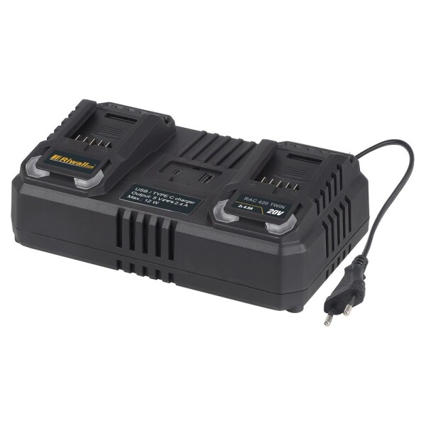 Dvojnabíječka Riwall PRO RAC 420 TWIN 20V RACC00141