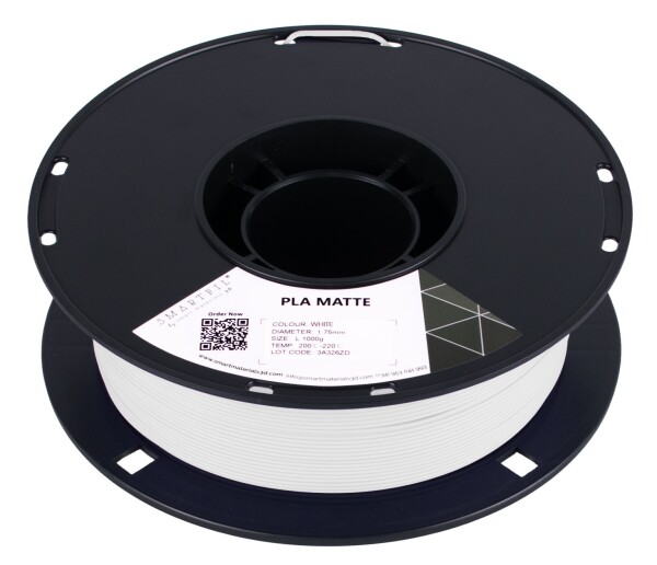 PLA MATTE filament bílý 1,75 mm Smartfil 1 kg