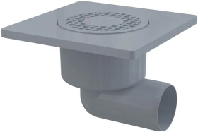 Alcadrain 1 - Alcadrain Podlahová vpust 150×150/50 mm boční, mřížka šedá, vodní zápachová uzávěra APV3 APV3