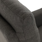 Křeslo polohovací, eletrické, šedá látka.