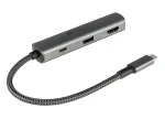 Good Connections USB-C Hub antracitová / USB-C hub / 3 porty / HDMI 4K / USB PD 94 W / hliník (HUB-C002A)
