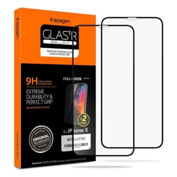 Spigen Glass FC tvrzené sklo pro Apple iPhone 11 Pro XS X černá / 2ks (057GL23120)