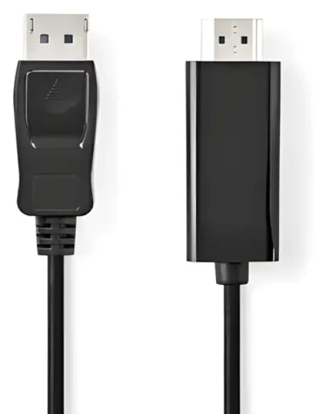 Nedis DisplayPort - HDMI černá / Adaptérový kabel / 4K 30Hz / 3 m / poniklované konektory (CCGB37100BK30)