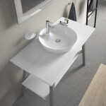 DURAVIT - Cape Cod Umyvadlo na desku, průměr 48 cm, bez přepadu, s otvorem pro baterii, DuraCeram, bílá 2328480000