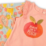 Kojenecký set dívčí - tričko a kalhoty, Minoti, Fruits 4, růžová - 80/86 | 12-18m