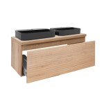 Koupelnová skříňka s umyvadlem Naturel Savona 118x43x44,8 cm dub halifax mat SAVONA120DHDUB SAVONA120DHDUB