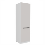 Vysoká skříňka pro vestavnou lednici Como 60 LO-210 2F Barva korpusu: Bílá, Barva dvířek: Kašmír