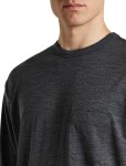 Unisex merino triko dlouhý rukáv ICEBREAKER Unisex Merino 150 LS Pocket Tee, Jet Heather velikost: M