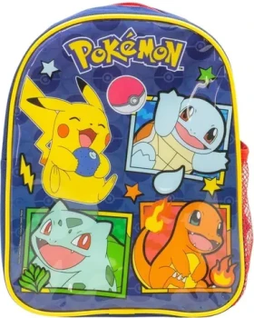 STOR Předškolní batoh Pokémon / Dětský batoh / 25 × 19 cm / Síťovaná kapsa na láhev (80879)