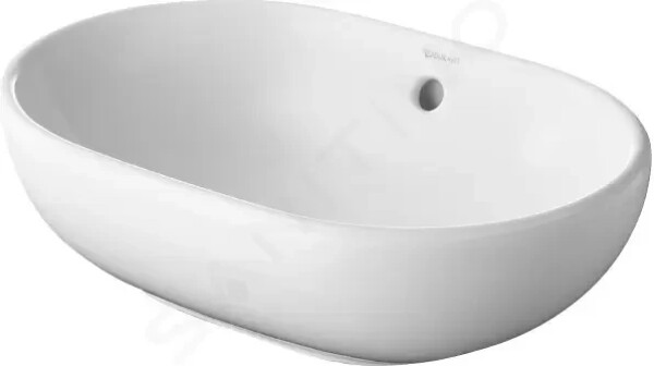 DURAVIT - Bathroom_Foster Umyvadlo na desku 495x350 mm, s přepadem, bez otvoru pro baterii, s WonderGliss, bílá 03355000001
