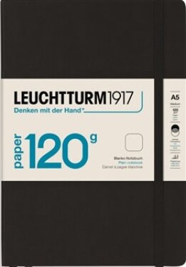 Leuchtturm1917 Zápisník 120G Black A5 čistý