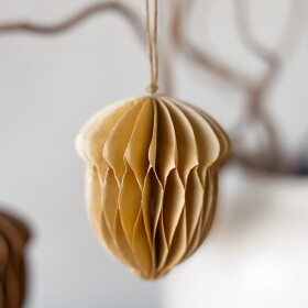 Storefactory Podzimní dekorace Ekholmen Light Brown 8 cm, hnědá barva, papír