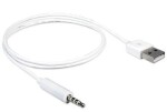 DeLock Cable USB-A samec Stereo jack 3.5 mm samec 4 pin / IPod Shuffle / 1m (83182)