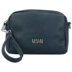 Stylová dámská mini koženková crossbody kabelka Fehmi, tmavě modrá