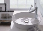 DURAVIT - Cape Cod Umyvadlo na desku, průměr 48 cm, bez přepadu, s otvorem pro baterii, DuraCeram, bílá 2328480000