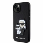 Pouzdro Karl Lagerfeld PU Saffiano Karl and Choupette NFT iPhone 13 černé