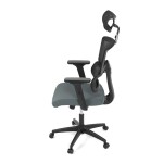 Kancelářská židle, potah šedá látka a černá síťovina MESH, houpací mech.